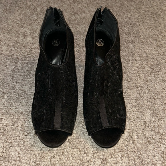 Dress Barn Shoes - Black Lace Heels